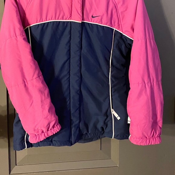 Sold Nike pink and blue girls coat size large 14 - Picture 2 of 5
